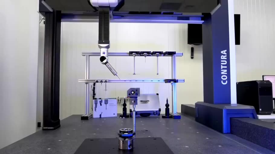 CMM measuring a part in a metrology laboratory